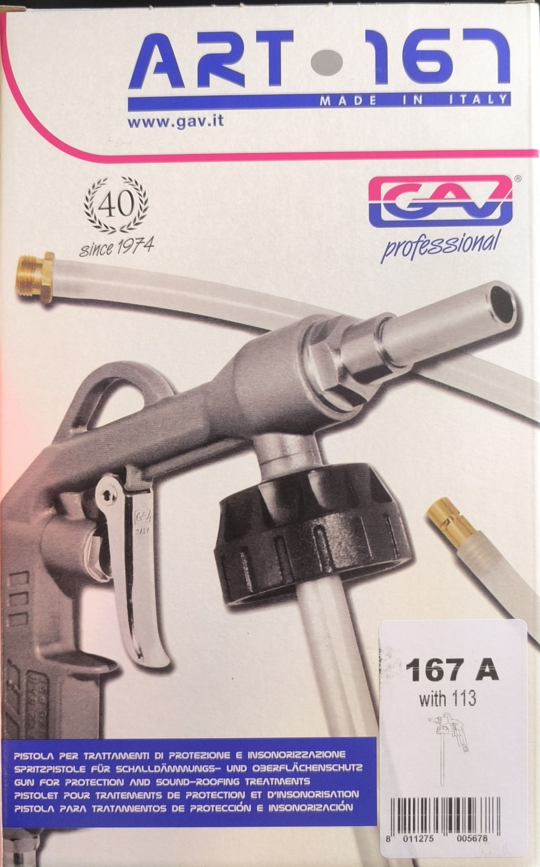 GAV Betta alvázvédőszóró pisztoly tartály nélkül termék fő termékképe