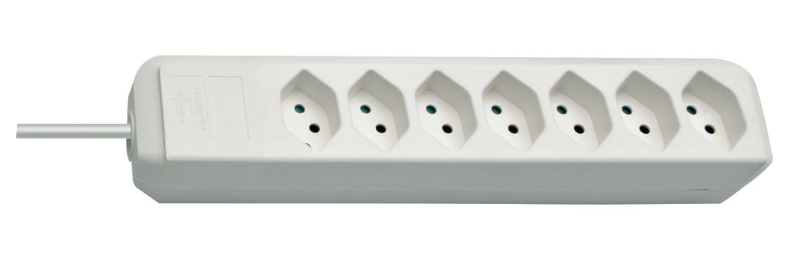 Brennenstuhl Elosztó Eco-Line 7x CH J típusú (T13) aljzat - CH J típusú (T12) dugó Fehér 2m termék fő termékképe