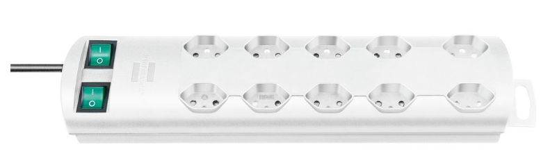 Brennenstuhl Elosztó Primera-Line 10x CH J típusú (T13) aljzat - CH J típusú (T12) dugó Fehér 2m termék fő termékképe