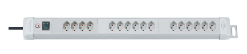 Brennenstuhl Elosztó Premium-Line 16x CH J típusú (T13) aljzat - CH J típusú (T12) dugó Világosszürke 3m termék fő termékképe