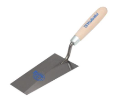 KUBALA Acél kőműves trapézkanál, 80x145x55 mm, bükkfa nyél termék fő termékképe