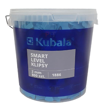 KUBALA SMART LEVEL fugázó klipsz, 2,0mm, 800 db + 20 literes vödör termék fő termékképe