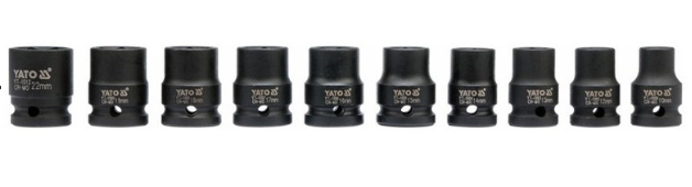 YATO Gépi dugókulcs készlet 10 részes 1/2" 10-22 mm CrMo termék fő termékképe