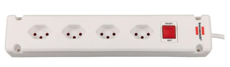 Brennenstuhl Elosztó Bremounta 4x CH J típusú (T13) aljzat - CH J típusú (T12) dugó Fehér 3m termék fő termékképe