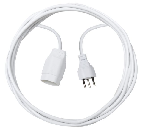 Brennenstuhl Hosszabbítókábel IP20 PVC CH J típusú (T12) dugó - CH J típusú (T13) aljzat 1m Fehér termék fő termékképe