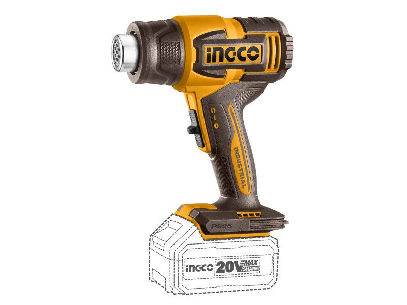 INGCO Akkus hőlégfúvó 550C 20V (akku és töltős nélkül) termék fő termékképe