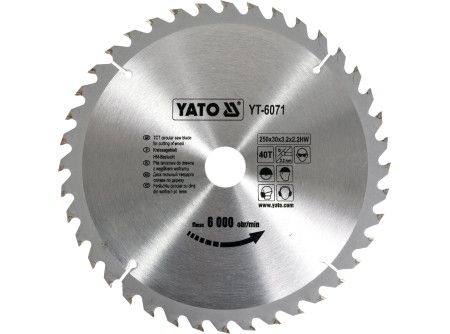 YATO Wolframkarbidos körfűrész lap250x30x3,2x2,2 mm termék fő termékképe