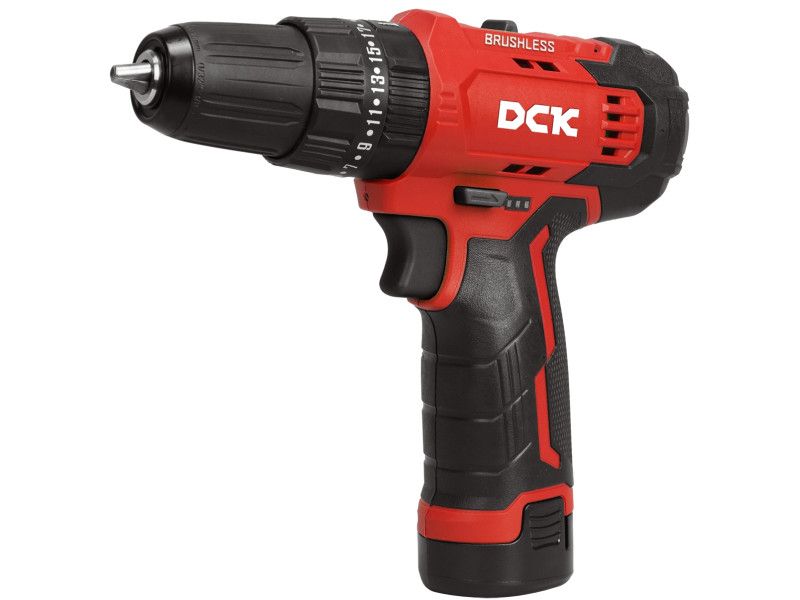 DCK Akkus ütvefúró-csavarozó 35Nm szénkefe nélküli 12V (2x2,0 Ah akku és töltő termék fő termékképe