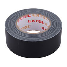 EXTOL Ragasztószalag textiles, fekete, 50mm×50m (hobby szalag / duckt tape) termék fő termékképe