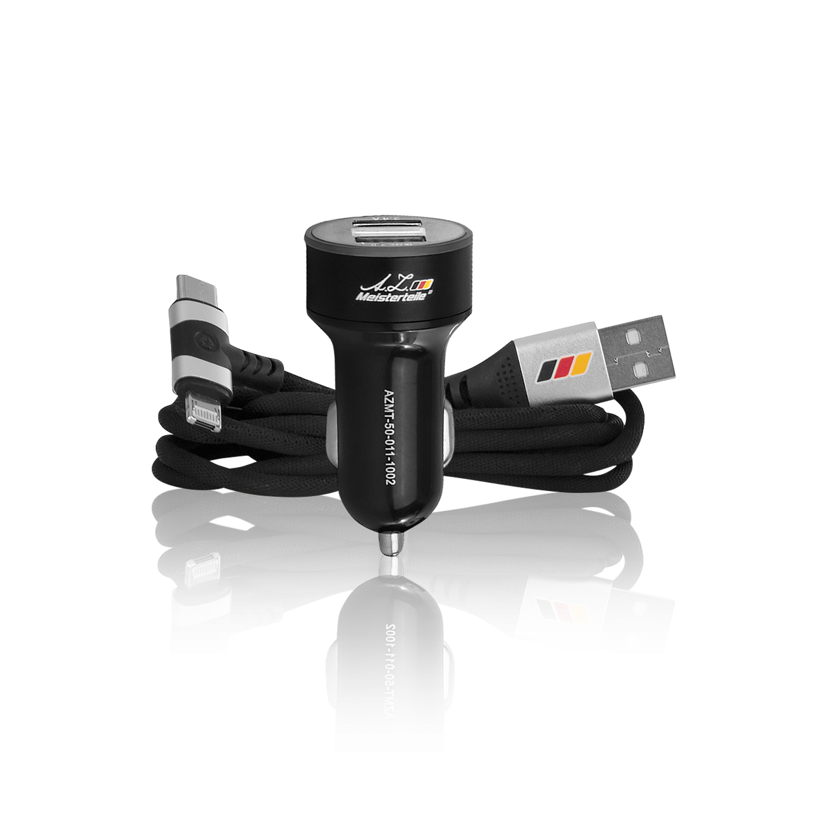 A.Z. Meisterteile Telefontöltő autós, 2 db USB tápegységgel, 12/24V-os termék fő termékképe