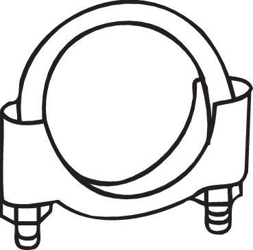 Kipufogó bilincs U alakú, 58mm-es M8-as menettel termék fő termékképe