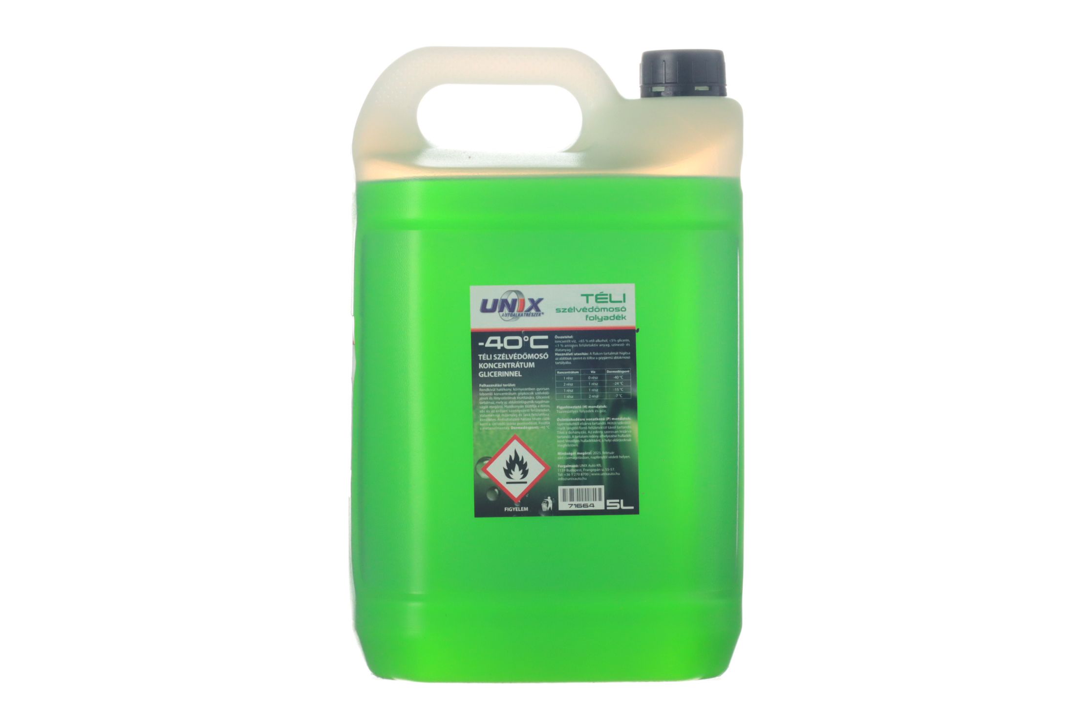 Szélvédőmosó folyadék, zöldalma illatú, Téli -40°C 5L termék fő termékképe