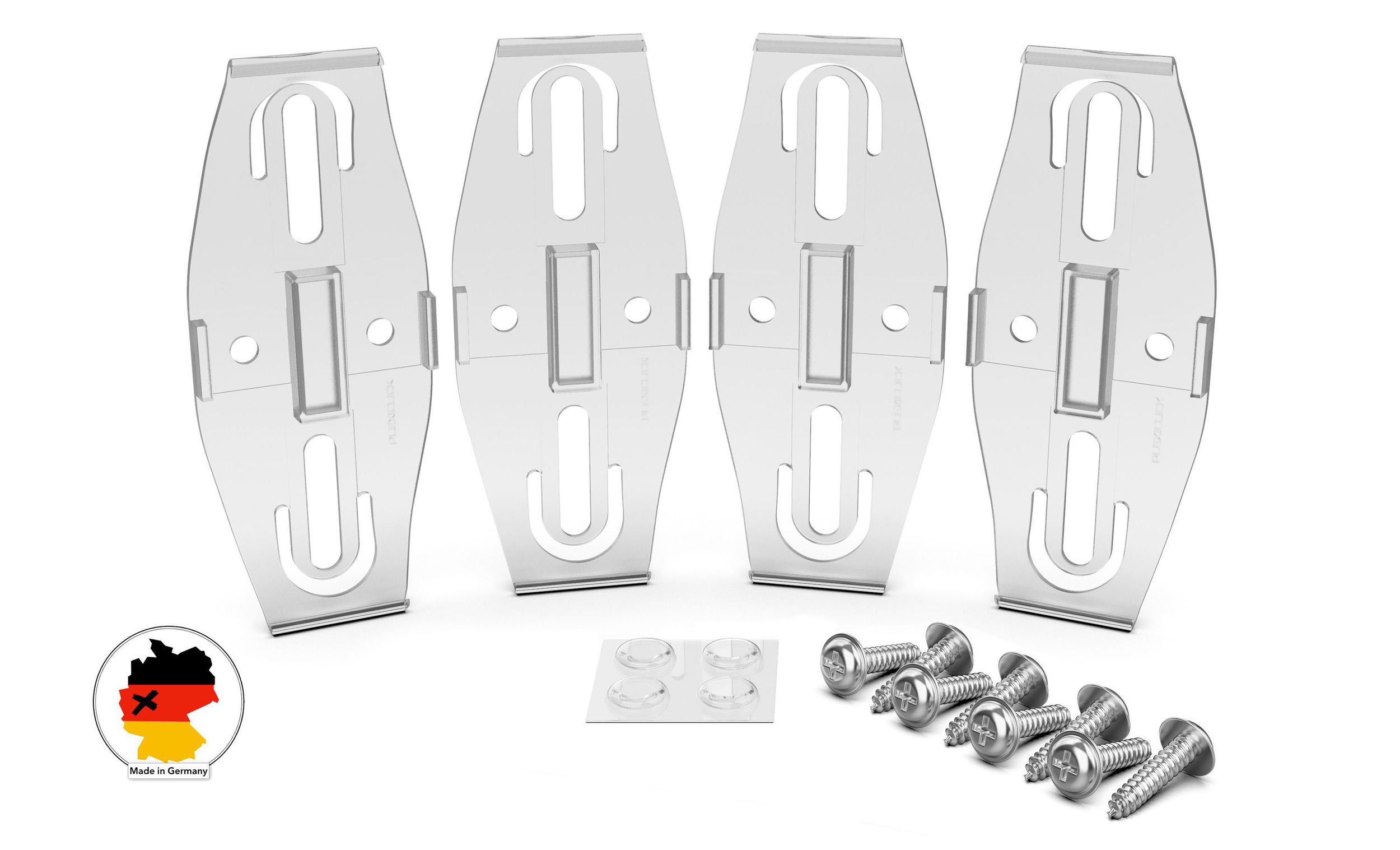 Plexiclick Rendszámtábla tartó univerzális 4 darabos átlátszó termék fő termékképe