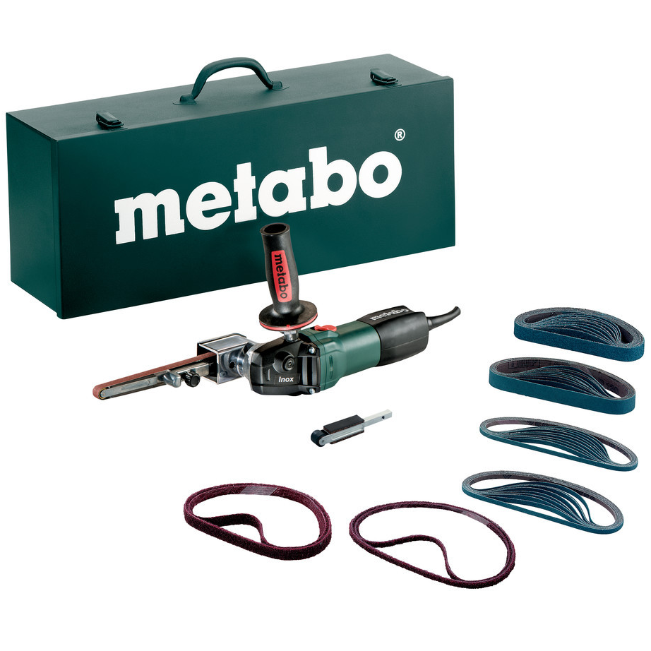 METABO BFE 9-20 SET keskeny szalagcsiszoló készlet (acéllemez hordtáskában) termék fő termékképe