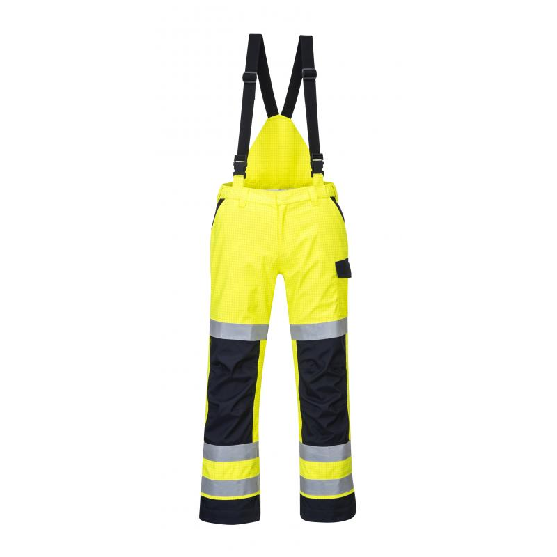 Portwest MV71 - Hi-Vis Modaflame Rain Multi Norm Arc nadrág, sárga/tengerészkék termék fő termékképe