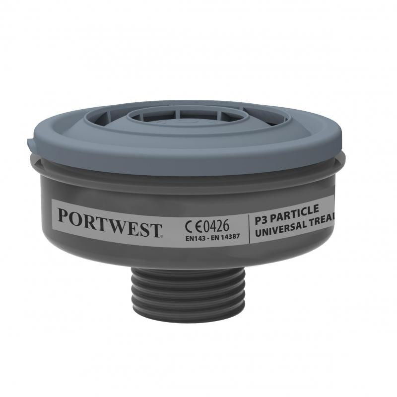 Portwest P946 - P3 részecskeszűrő univerzális csatlakozással, 6 db/csomag termék fő termékképe