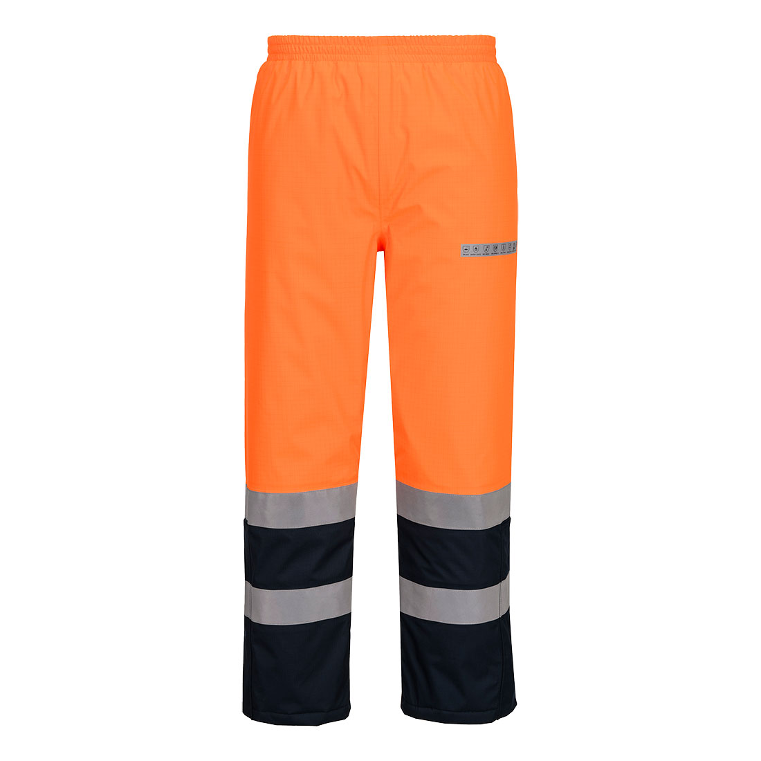 Portwest FR434 - Bizflame Rain+ Hi-Vis Multi-Norm Contrast FR téli nadrág, narancs/tengerészkék termék fő termékképe