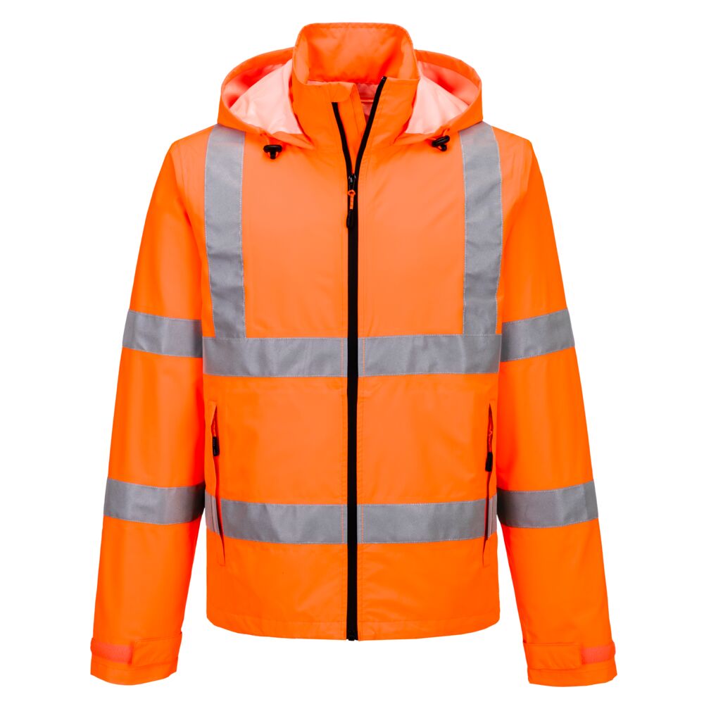 Portwest S164 - Hi-Vis könnyű, saját zsebébe csomagolható esőkabát, narancs termék fő termékképe